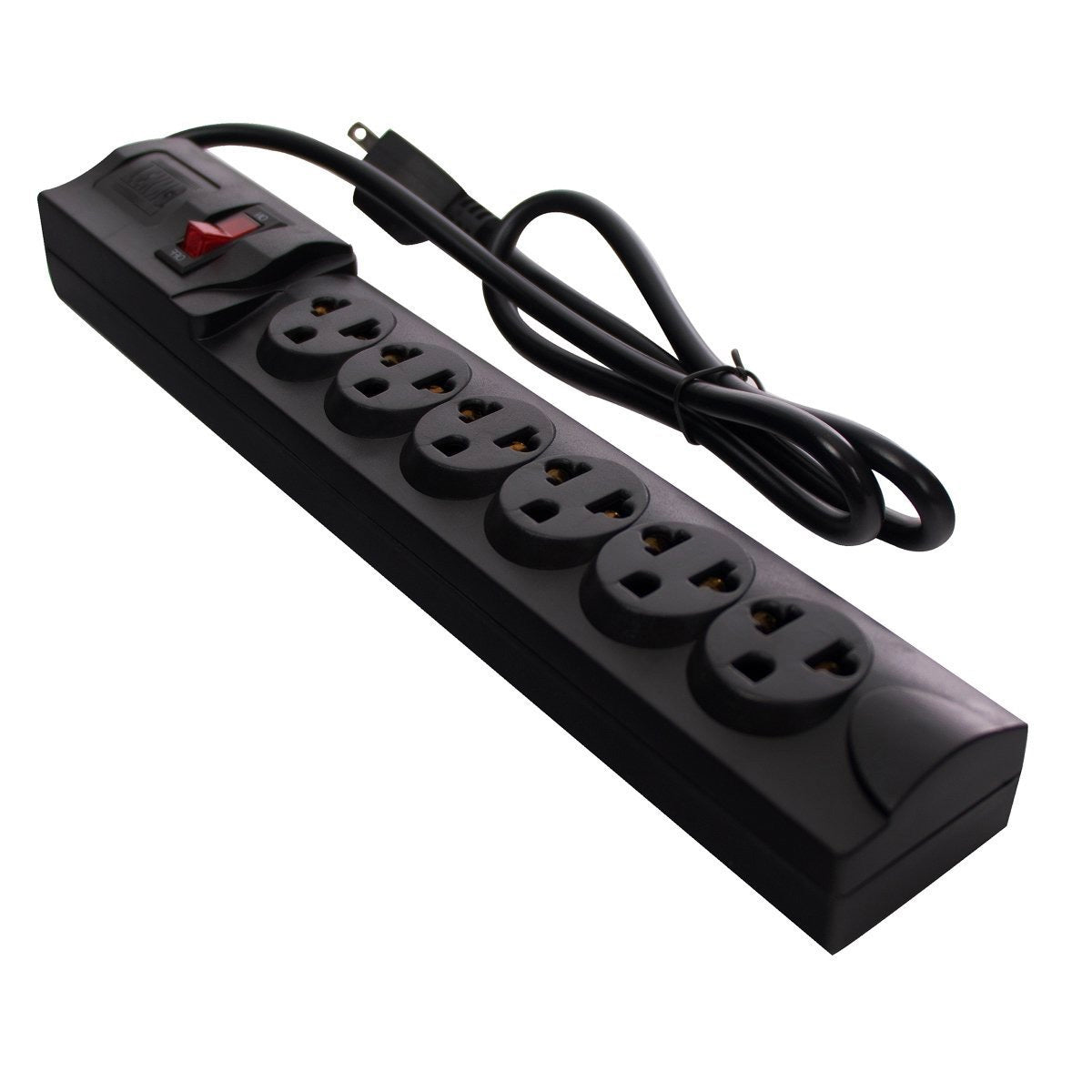 Tekno Power Strip with 6 Black Outlets