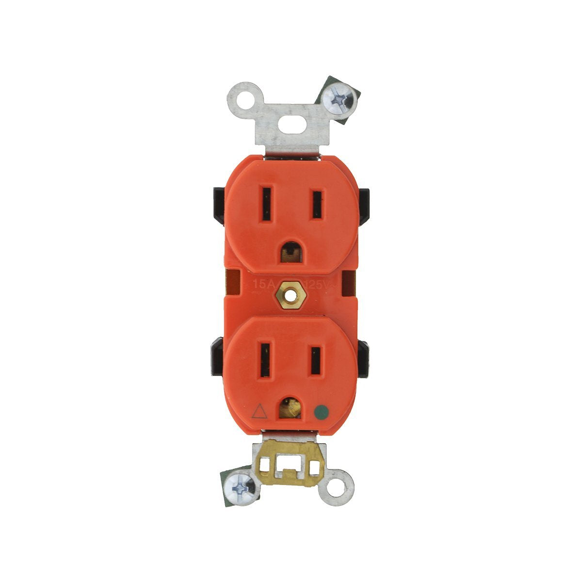 Double Tekno Polarized Recessed Outlet 15A 125V Orange