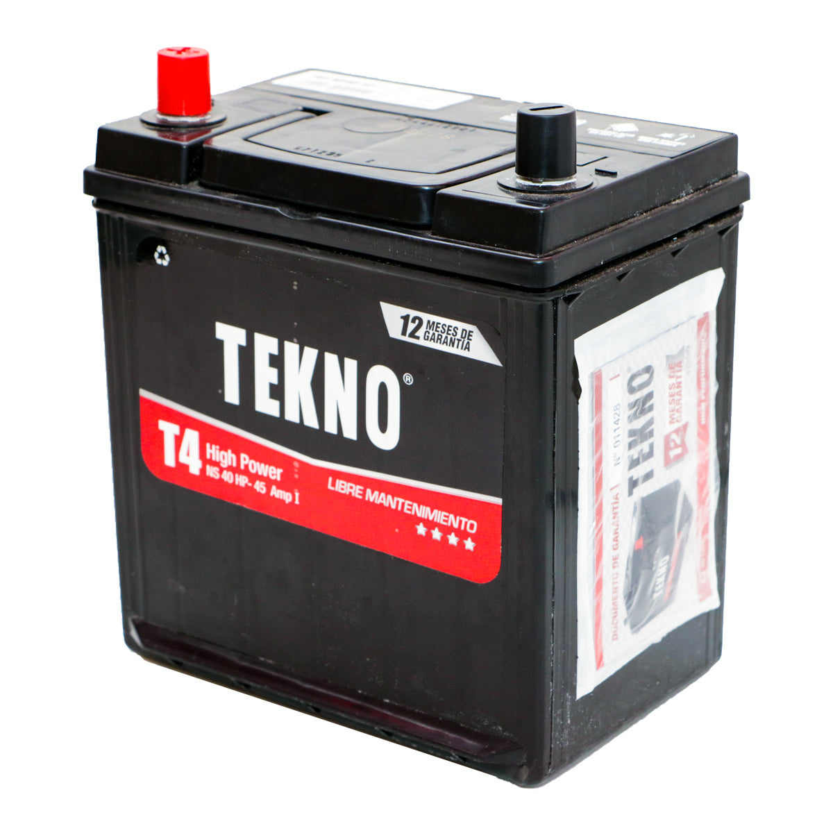 Tekno Battery for NS40-45 FE IF Reverse Car