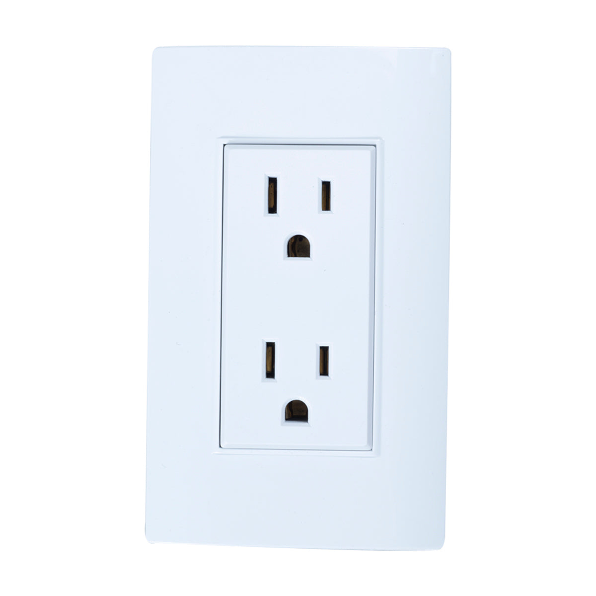 Tekno Double Polarized White Outlet 15A 125V 118K