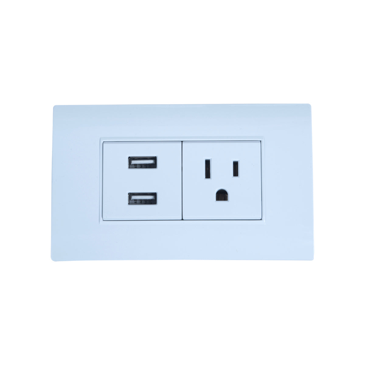 Tekno Polarized Power Outlet with 2 USB Ports White 118K