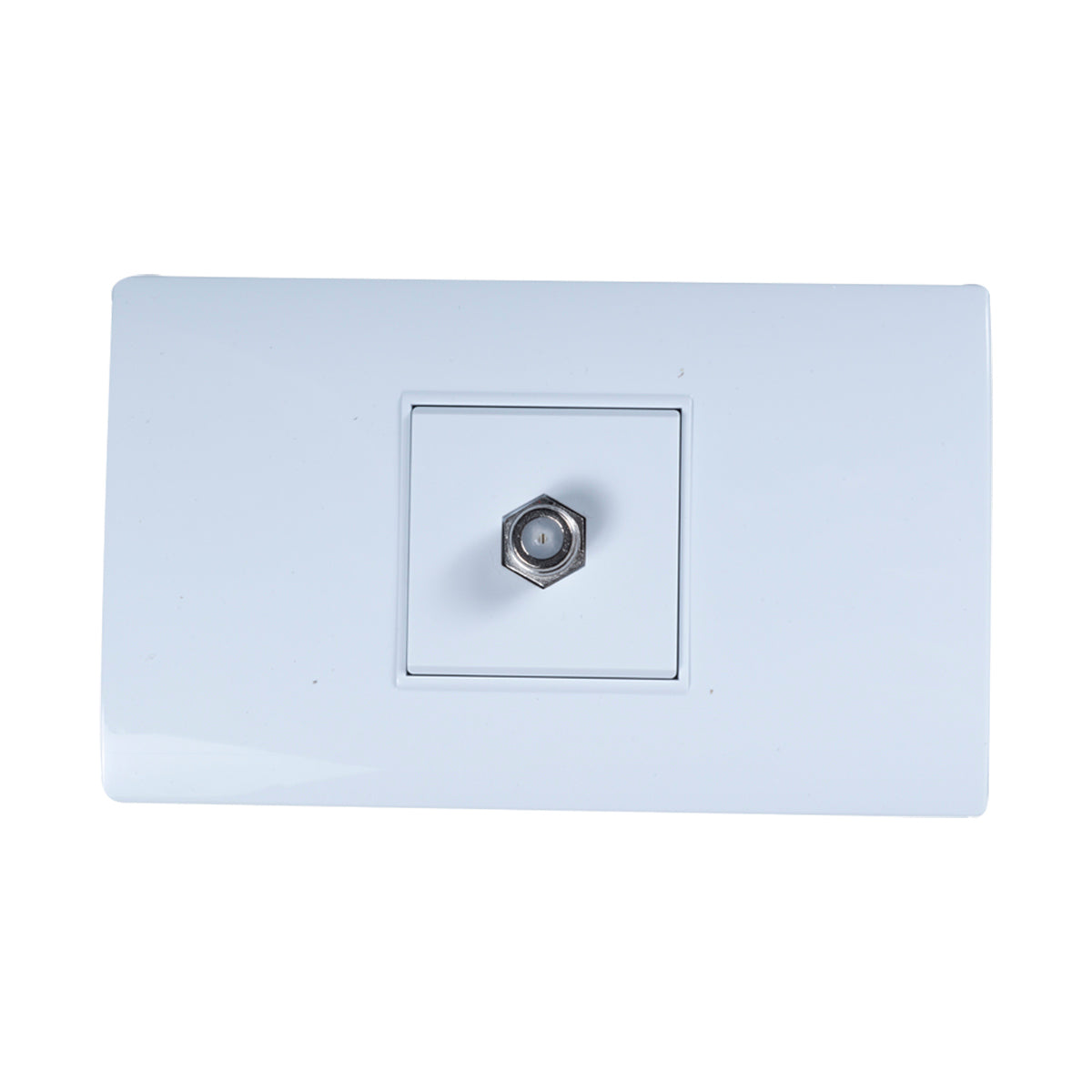 Tekno White 118K Coaxial TV Outlet