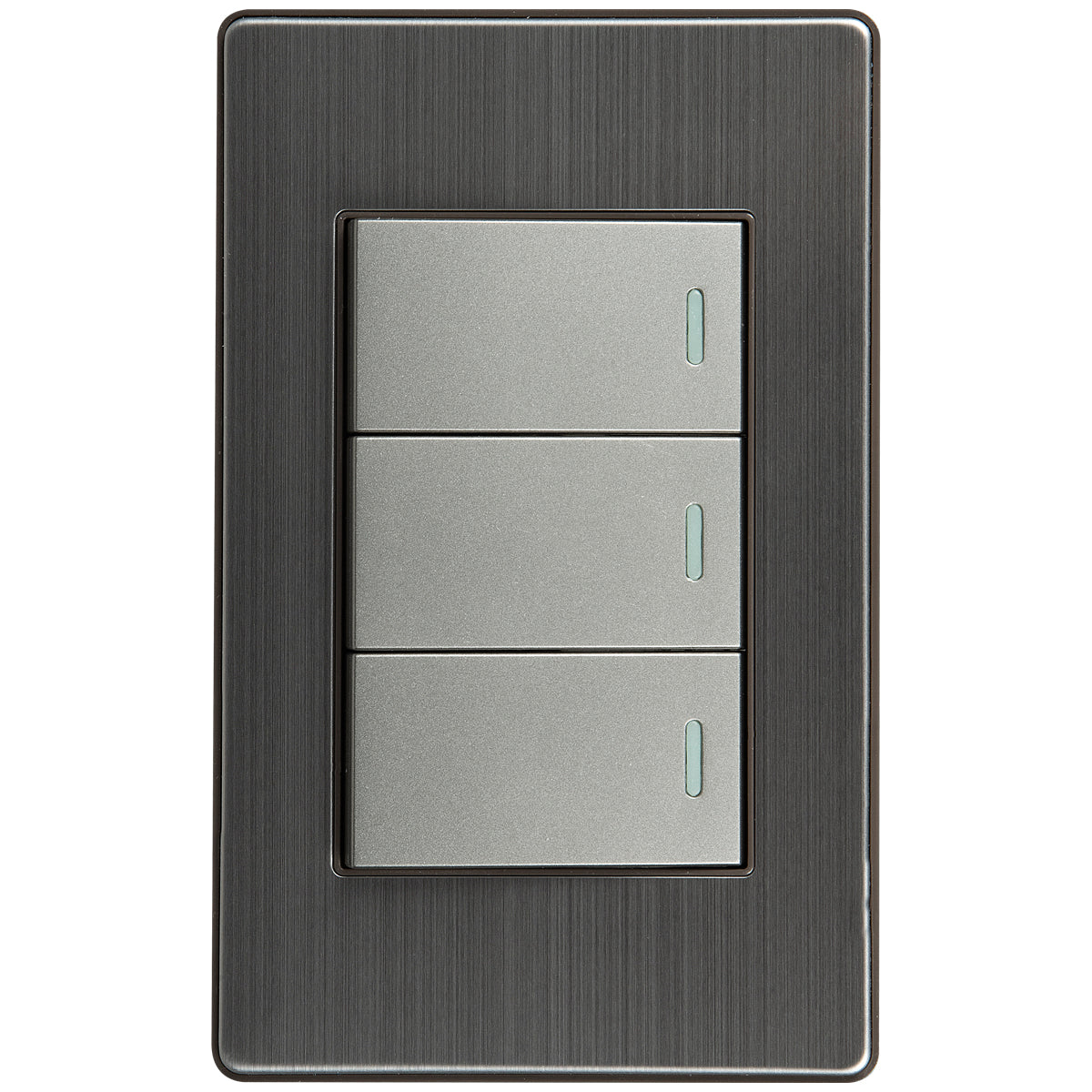 Tekno Triple Stainless Steel Switch 1 Way 15A 125V