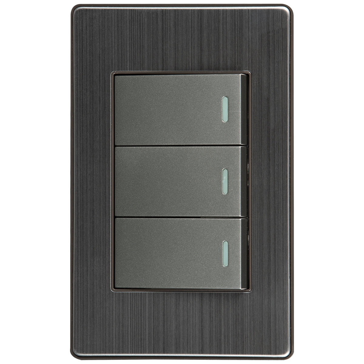 Tekno Triple Stainless Steel Switch 2 Ways 15A 125V