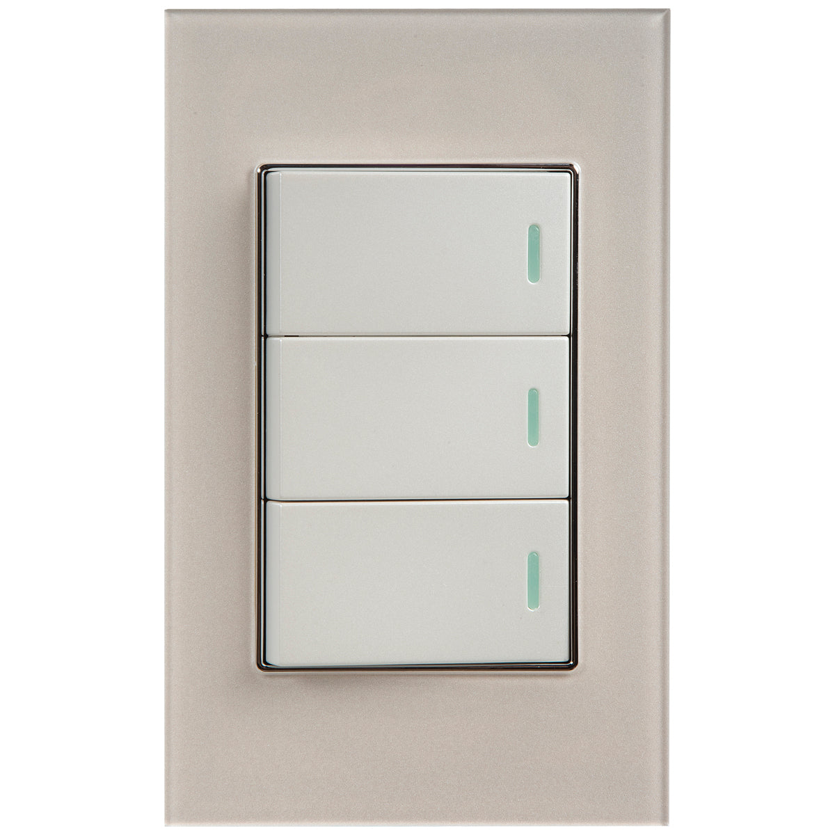 Tekno Triple Acrylic Ivory Switch 1 Way 15A 125V