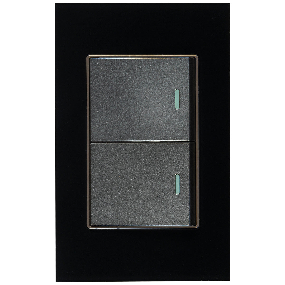 Tekno Double Black Acrylic Switch 1 Way 15A 125V