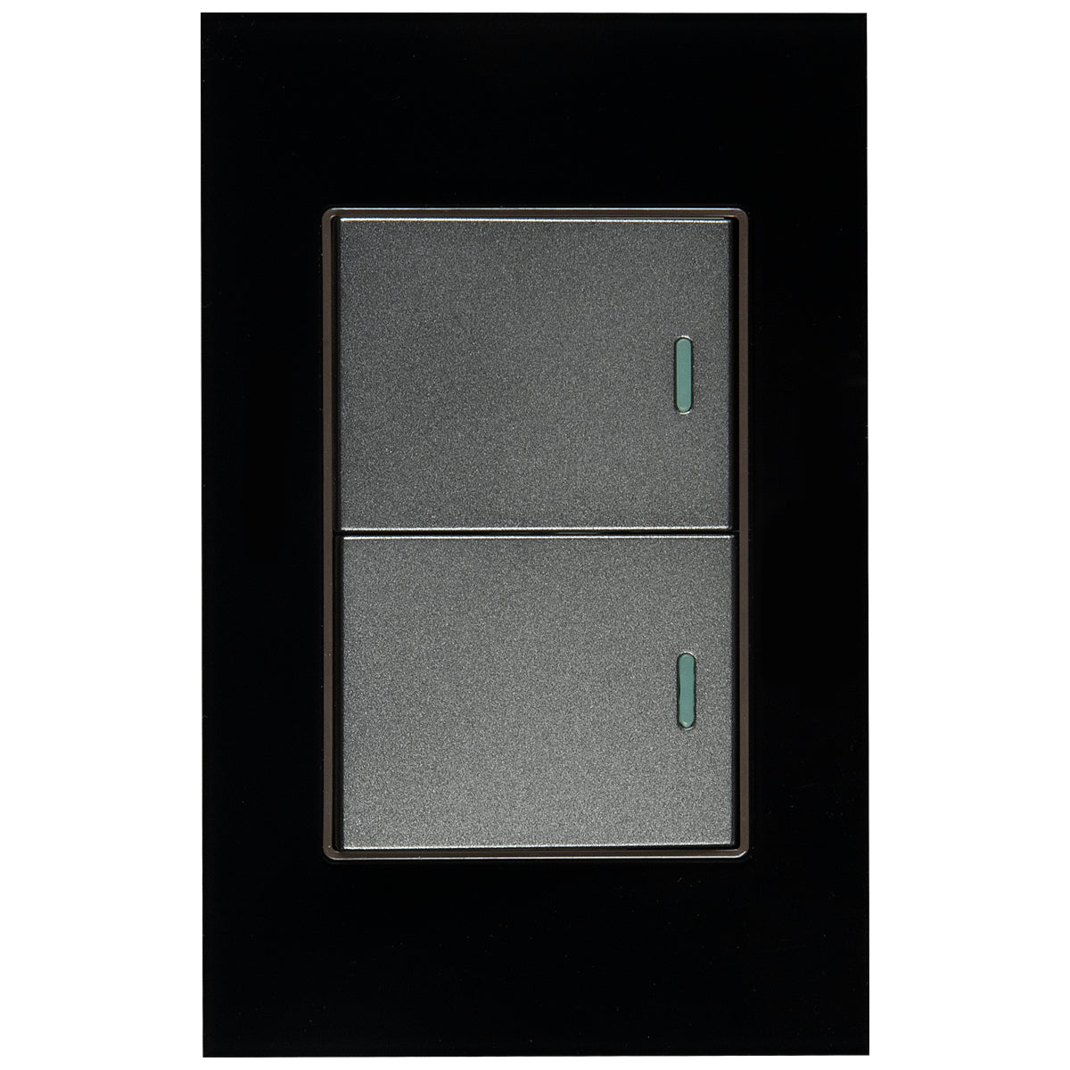 Tekno Double Black Acrylic Switch 2 Ways 15A 125V