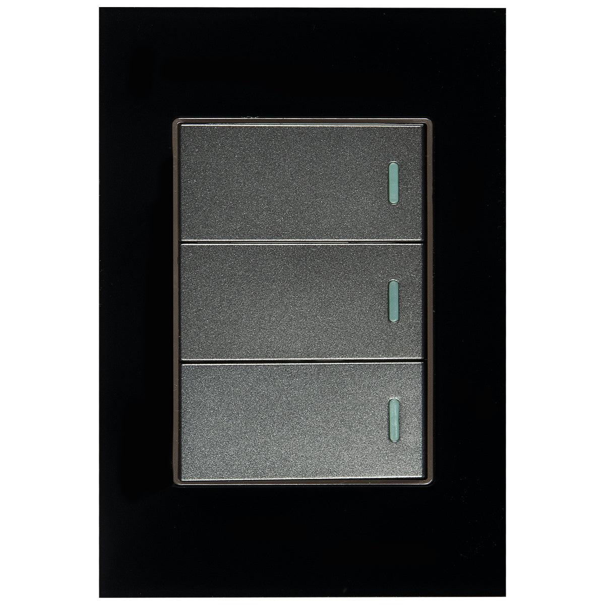 Tekno Triple Black Acrylic Switch 2 Ways 15A 125V