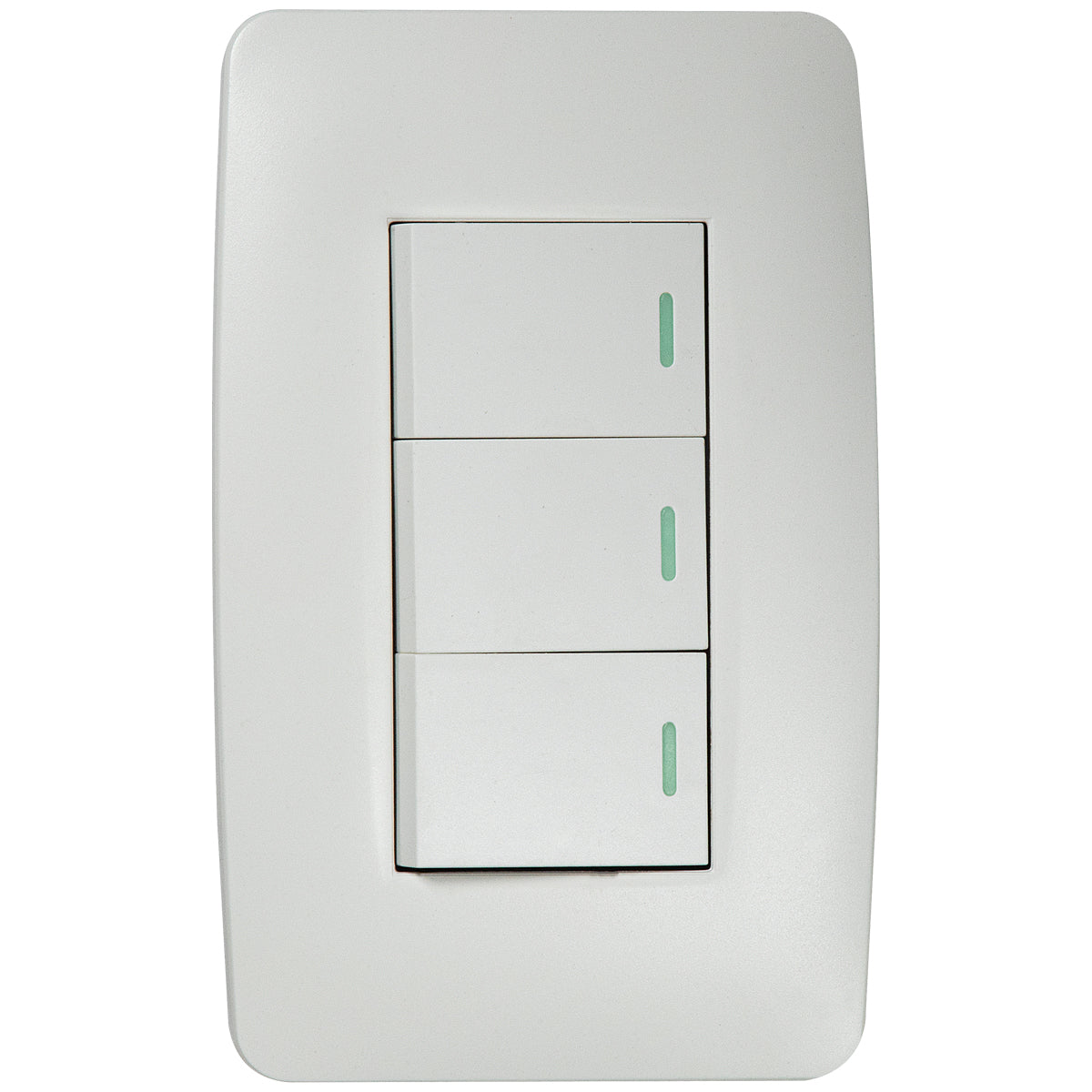 Tekno Triple White Acrylic 1 Way Switch