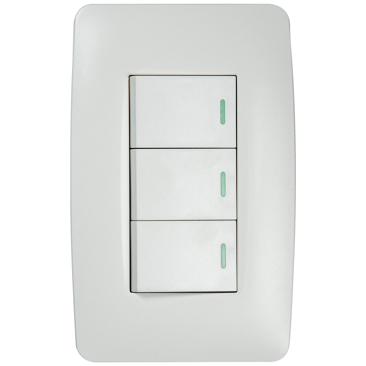 Tekno Triple White Acrylic 2 Way Switch