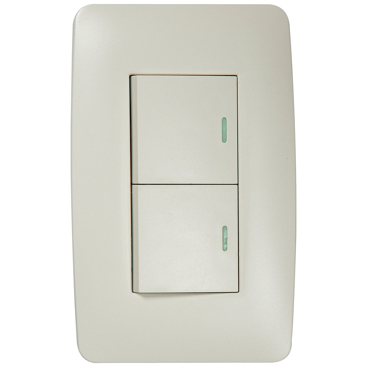 Tekno Double Acrylic Ivory 1 Way Switch