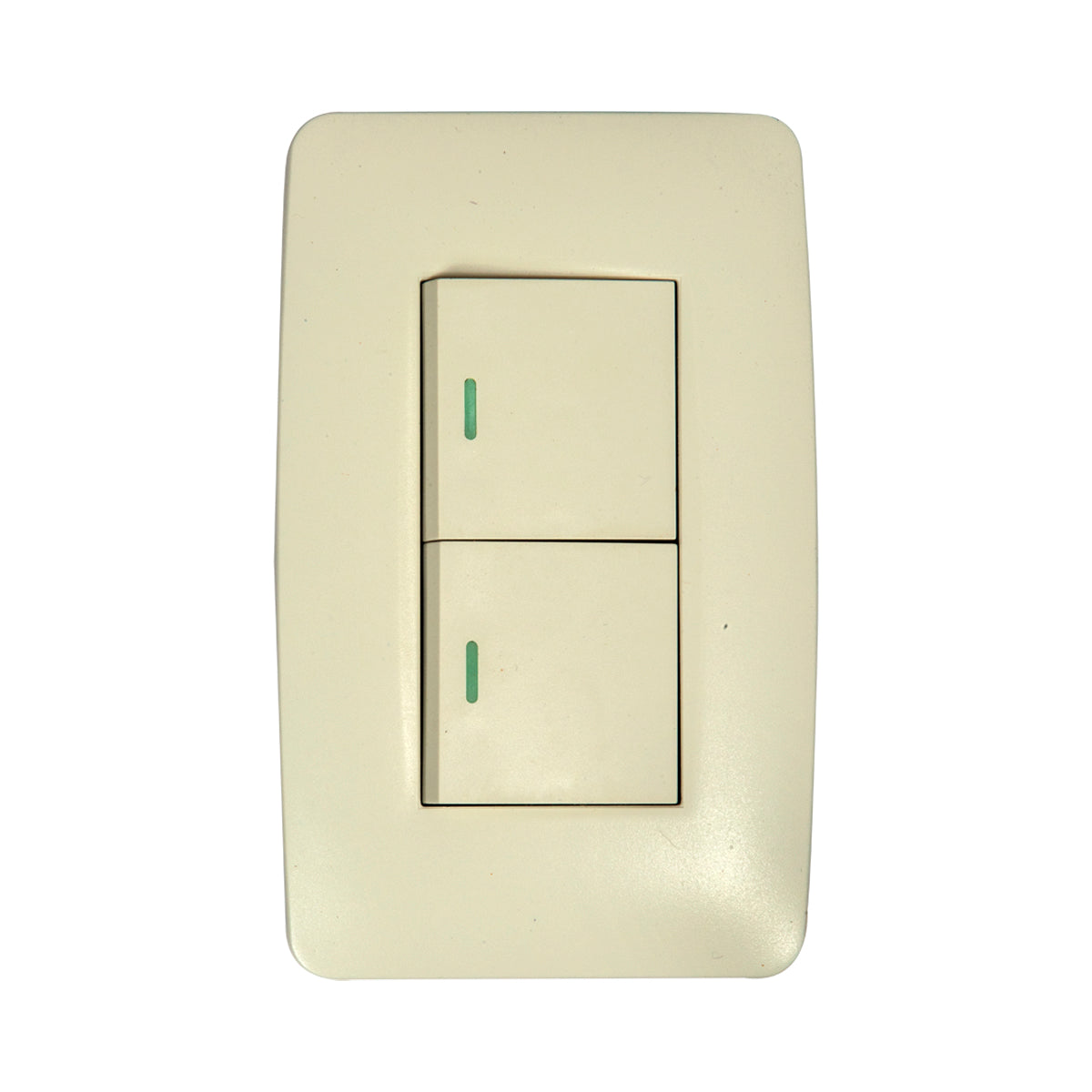 Tekno Double Ivory Acrylic 2-Way Switch