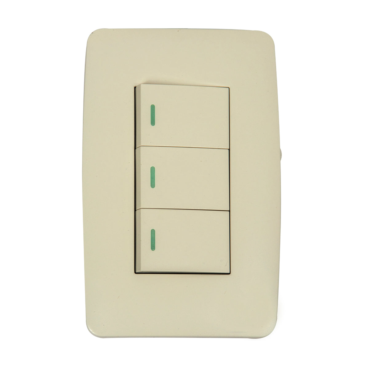 Tekno Triple Acrylic Ivory 2-Way Switch