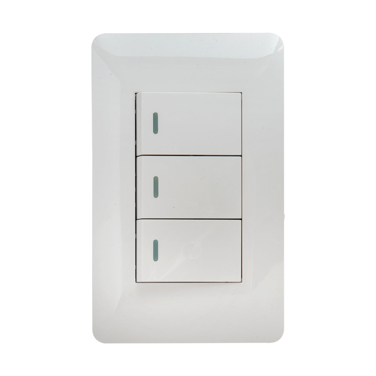 Tekno Triple White Acrylic Switch 2 Ways 15A 125V