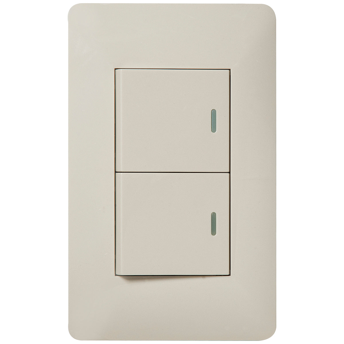 Tekno Double Acrylic Ivory Switch 1 Way 15A 125V