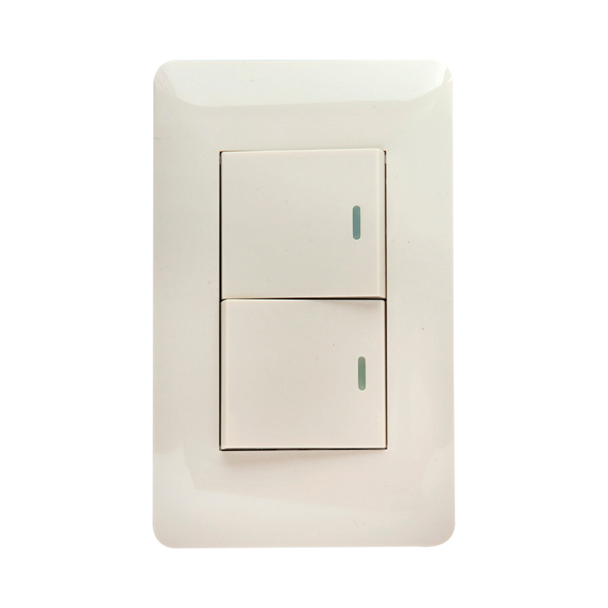 Tekno Double Acrylic Ivory Switch 2 Ways 15A 125V