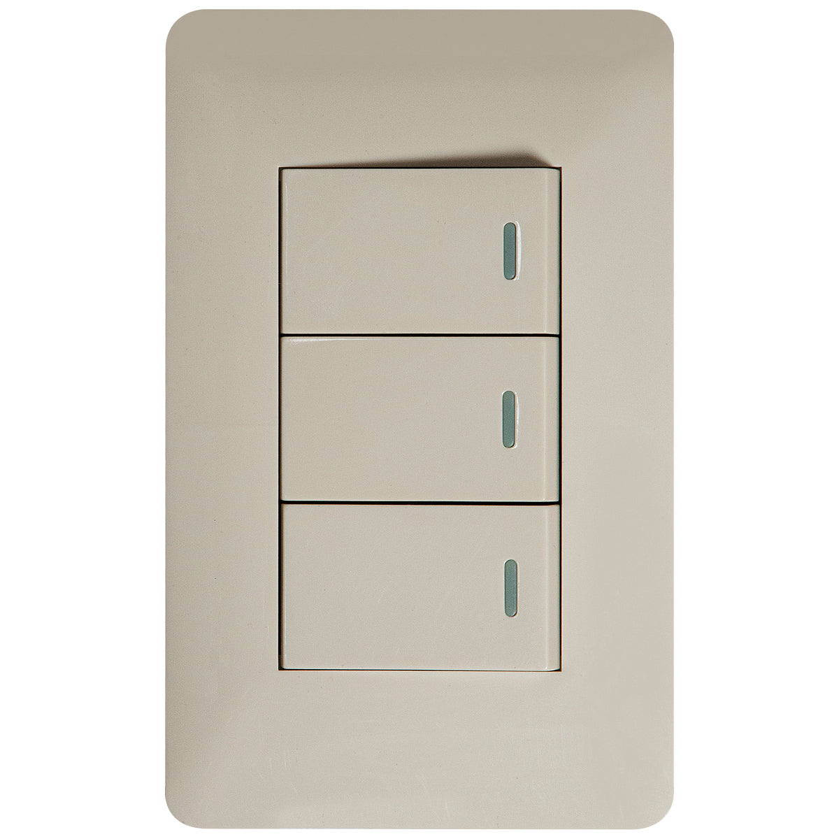 Interruptor Tekno Triple Acrílico Ivory 2 Vías 15A 125V