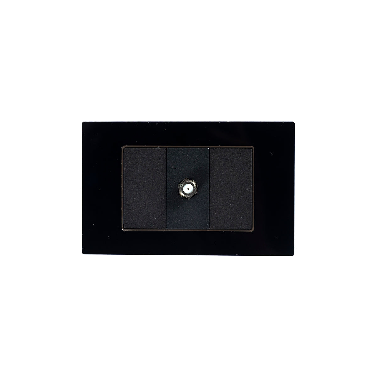 Tomacorriente TV Coaxial Tekno Negro VY