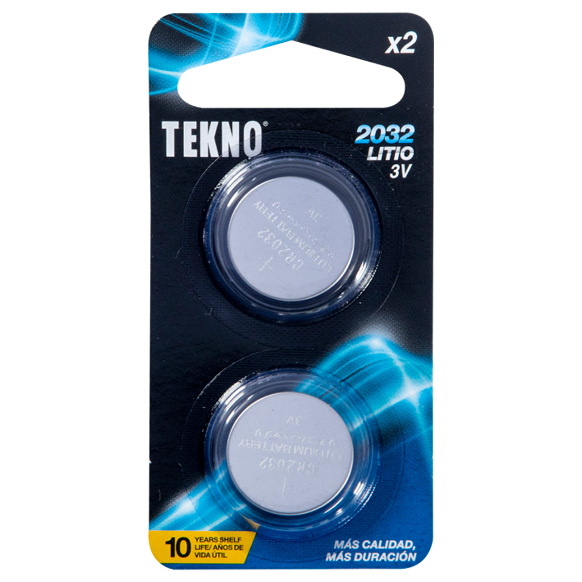 Pack of 2 Tekno TK-CR2032 Mini Button Lithium Batteries