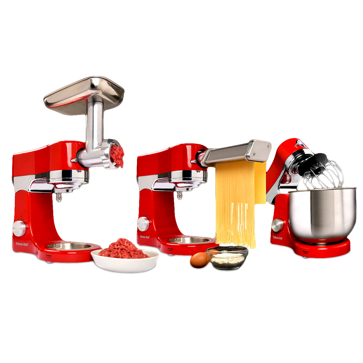 Tekno Aid Multifunction Kitchen Assistant Red 6L 650W - QF-347705