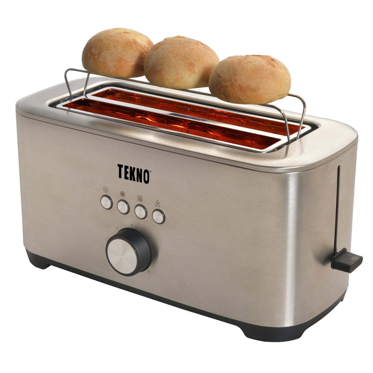 Tekno Toaster 4 Spaces Stainless Steel 1400W