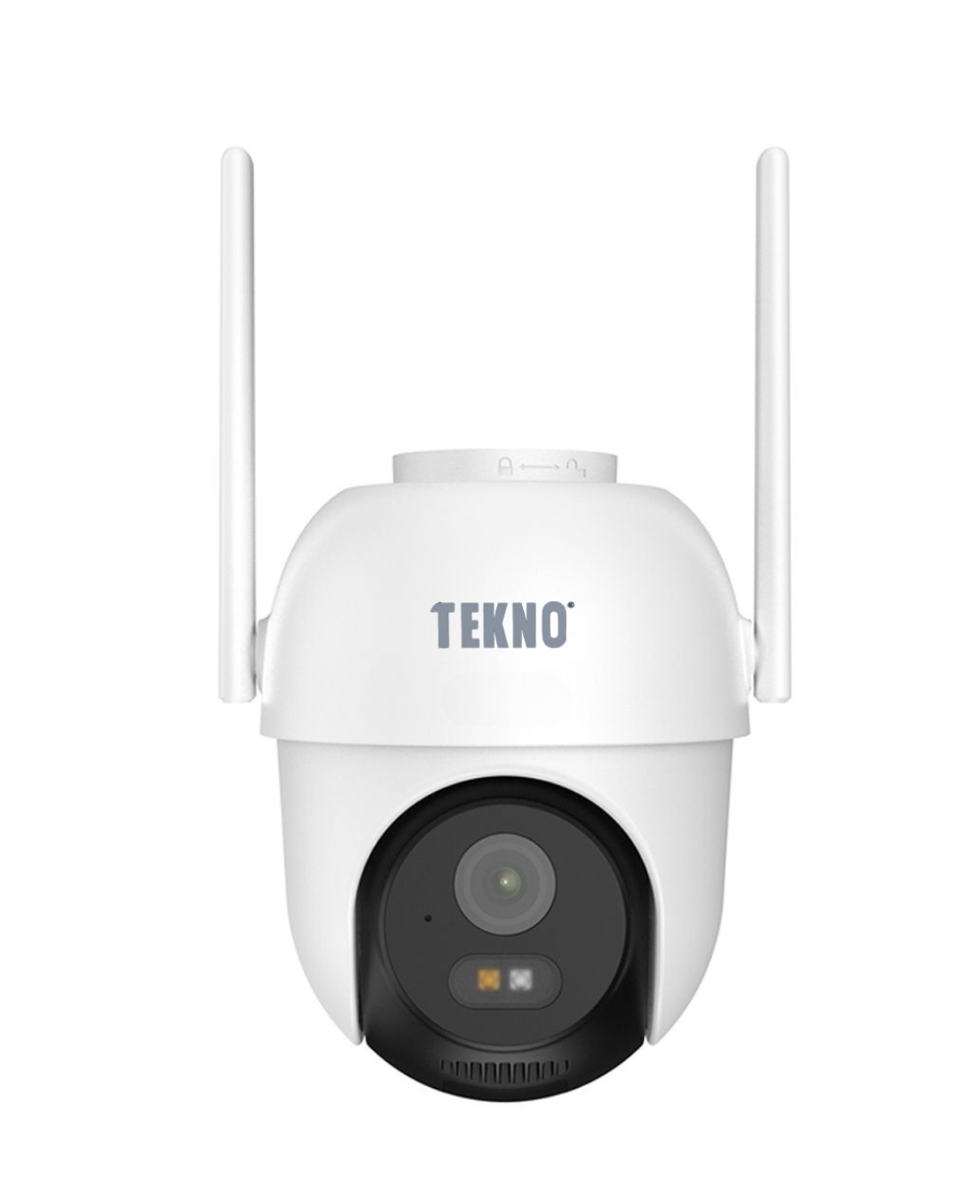 TEKNO Smart Outdoor Security Camera with 4MP 2.5K UHD Sensor White