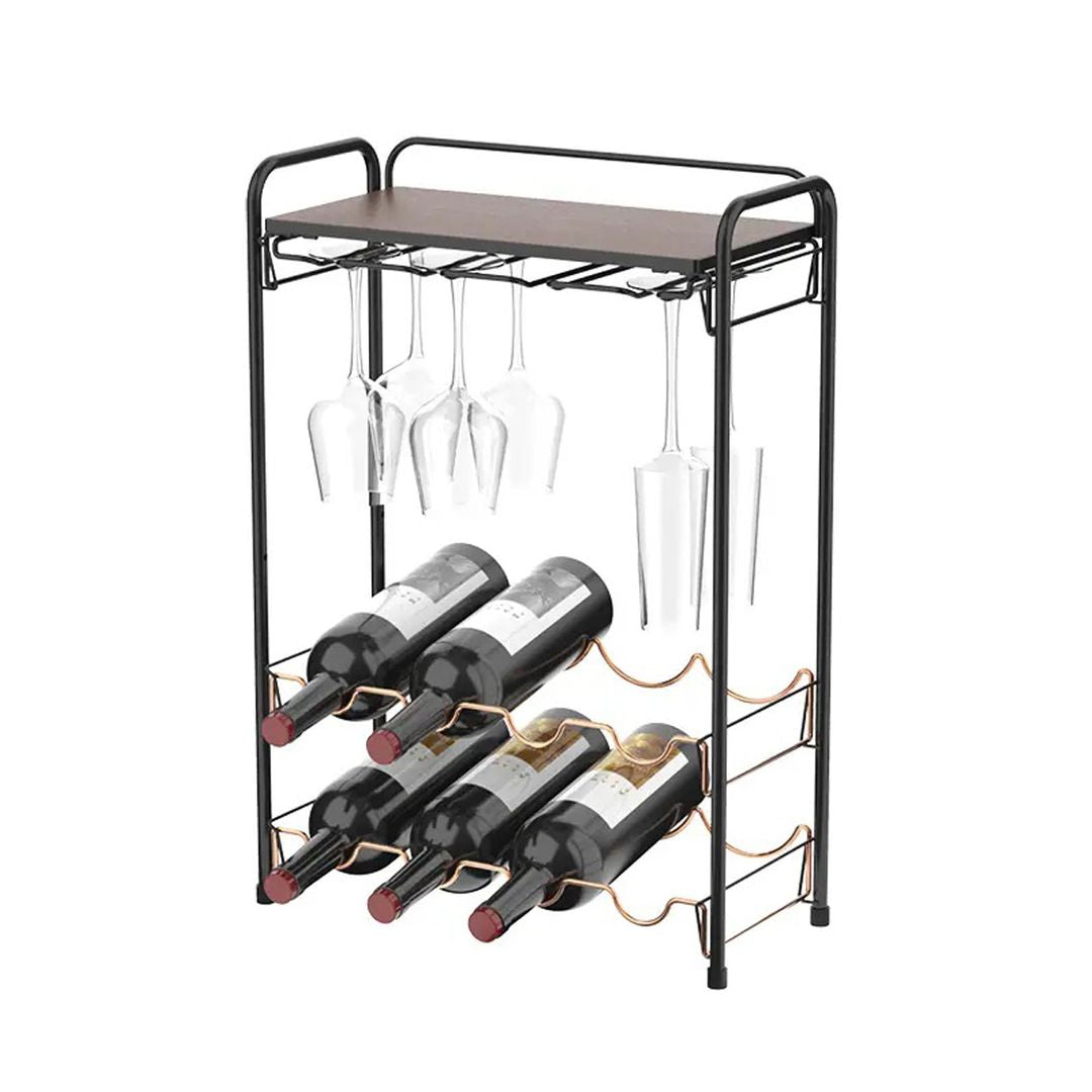 Porta Vinos Tekno Aid Negro 43.4x19.8x62.3cm