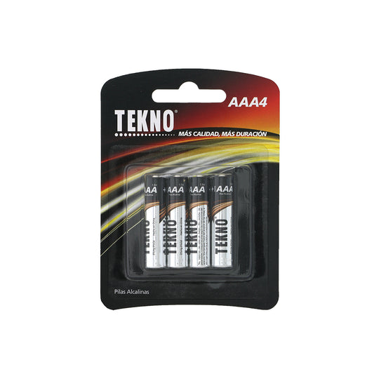 Pack of 4 Tekno LR03 4B Triple A Alkaline Batteries
