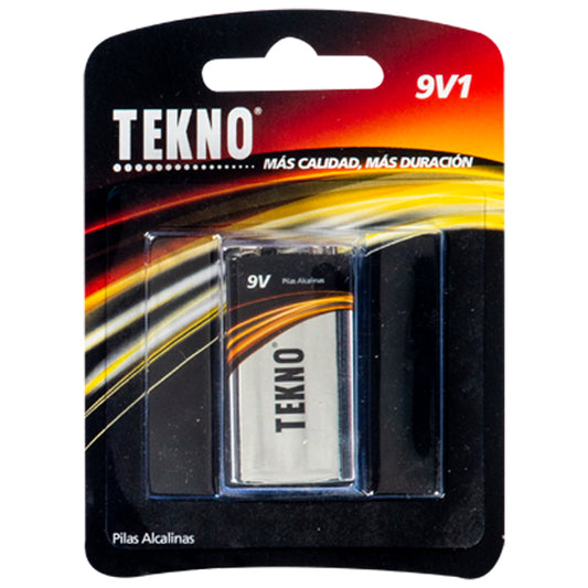 Pila Alcalina Tekno 6LR61 1B Tipo 9v