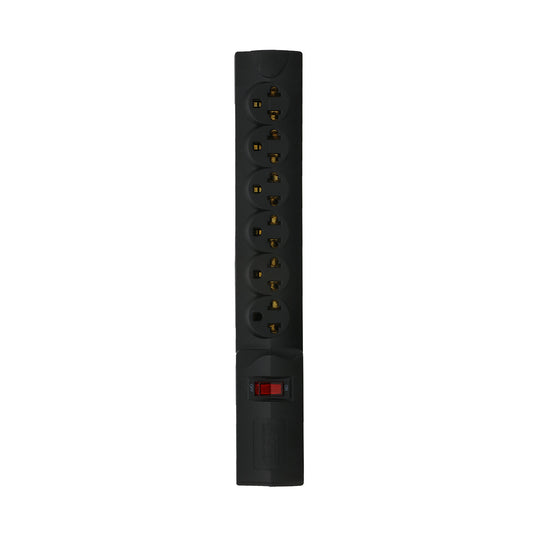 Regleta Negra 6 Tomas Tekno Pro 1m