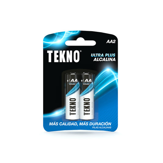 Pack of 2 Tekno LR6UP 2B Ultra Plus Double A Alkaline Batteries