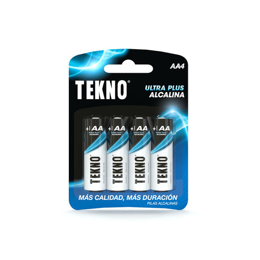 Pack of 4 Tekno LR6UP 4B Ultra Plus Double A Alkaline Batteries