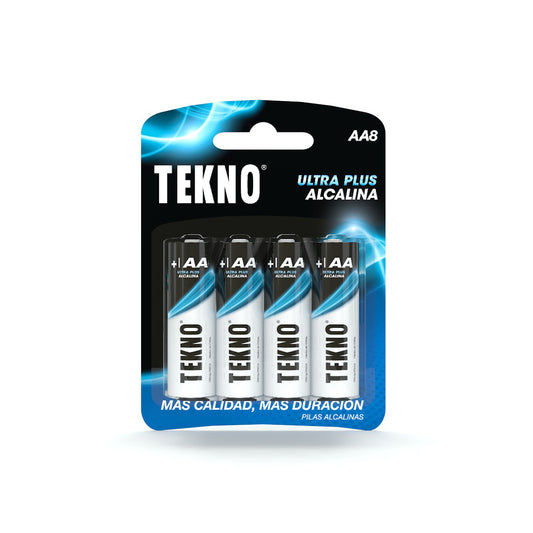 Pack of 8 Tekno LR6UP 8B Ultra Plus Triple A Alkaline Batteries