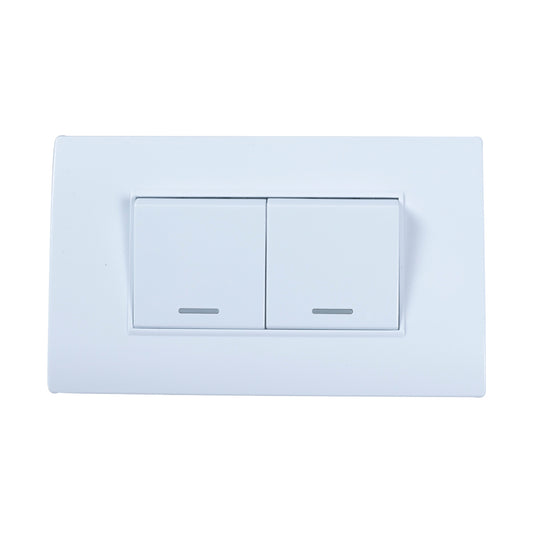 Interruptor Doble Tekno Conmut Blanco
