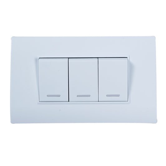 Interruptor Triple Tekno Blanco