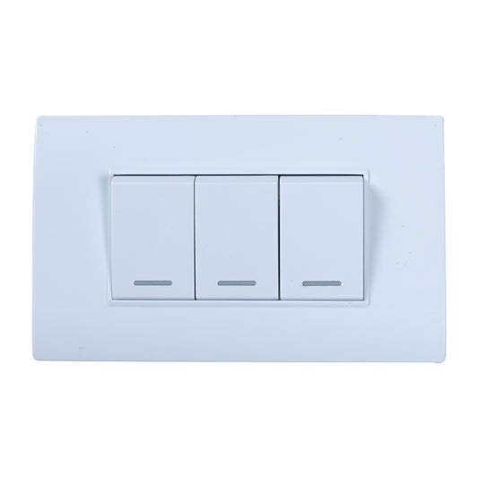Interruptor Triple Tekno Conmut Blanco