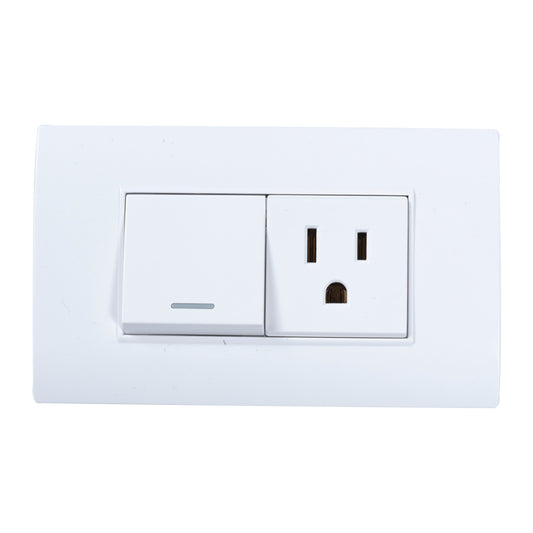 Interruptor Tomacorriente Tekno Sencillo Ivory