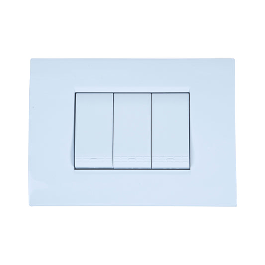 Interruptor Triple Tekno Conmutable Blanco