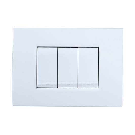 Interruptor Triple Tekno Conmut Ivory