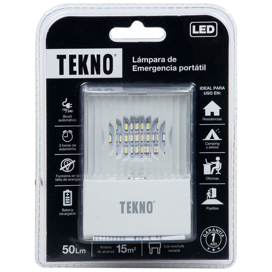Lámpara Led de Emergencia Tekno Portátil