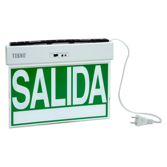 Letrero Led Tekno de Salida de Emergencia Slim Verde 0.35W