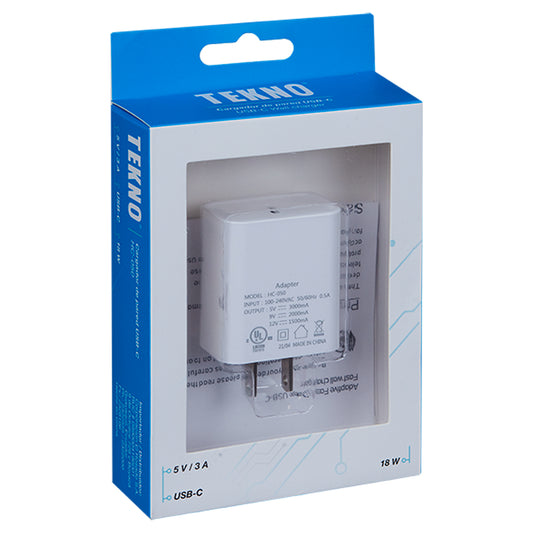 Cargador de Pared Tekno USB - 18 W