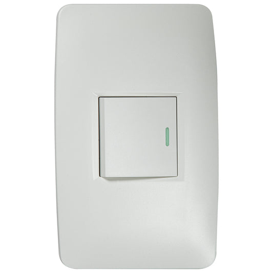 Interruptor Tekno Simple Acrílico Blanco 1 Vía