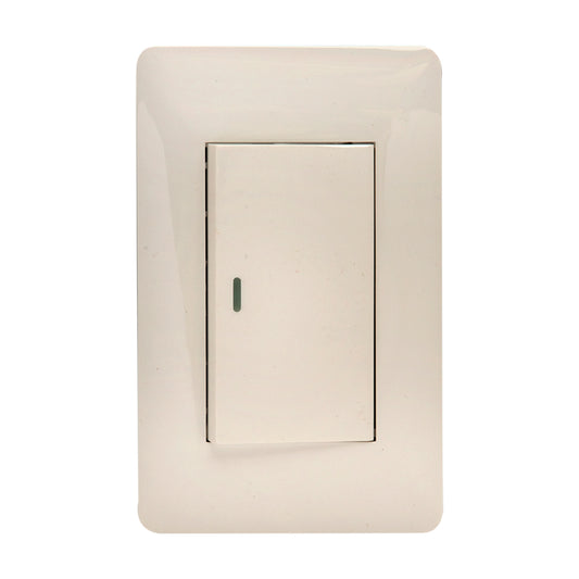 Interruptor Tekno Simple Acrílico Blanco 2 Vías 15A 125V