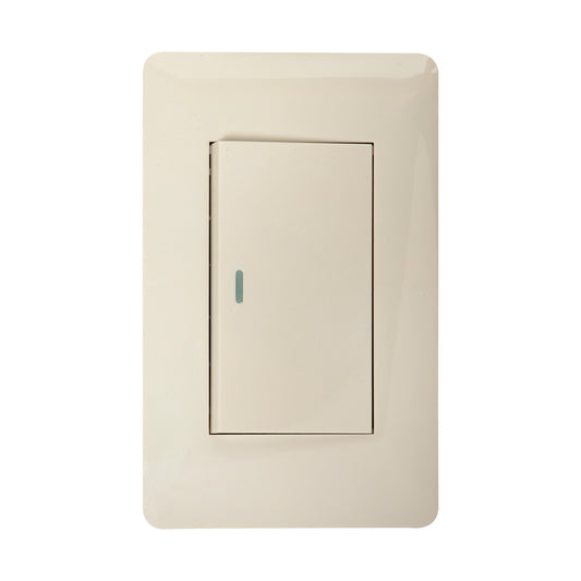 Interruptor Tekno Simple Acrílico Ivory 1 Vía 15A 125V