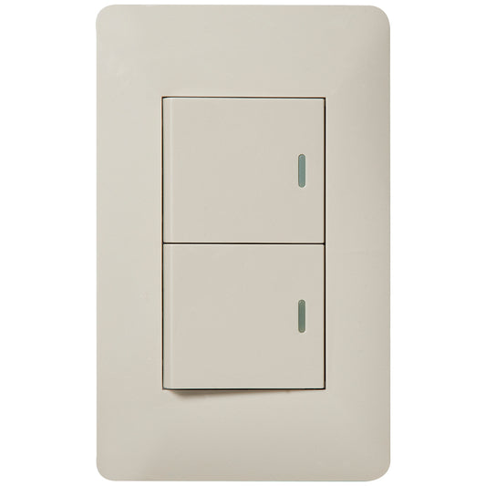 Interruptor Tekno Doble Acrílico Ivory 1 Vía 15A 125V