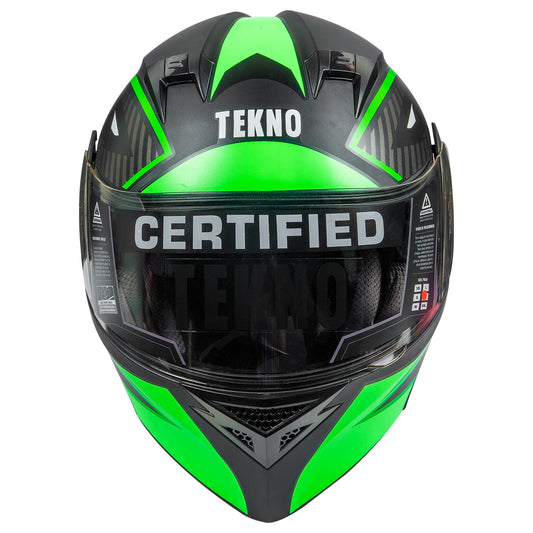 Casco Abatible Tekno 3300 DV Menuz Talla XL Verde