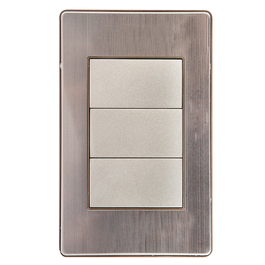 Placa Ciega Tekno Acero Inoxidable Gris 43x35cm