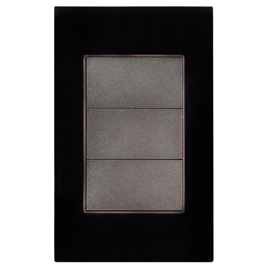 Placa Ciega Tekno Acrílico Negra 43x35cm