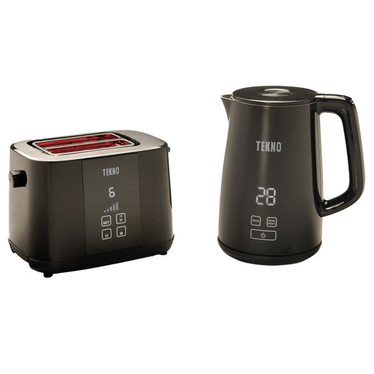Tekno Toaster Breakfast Set with Black Electric Jug | TOTK-7539